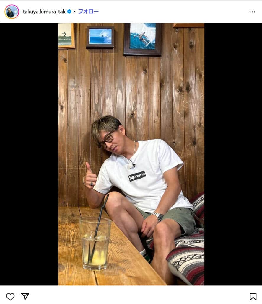 木村拓哉さんのインスタグラム（＠takuya.kimura_tak）より
