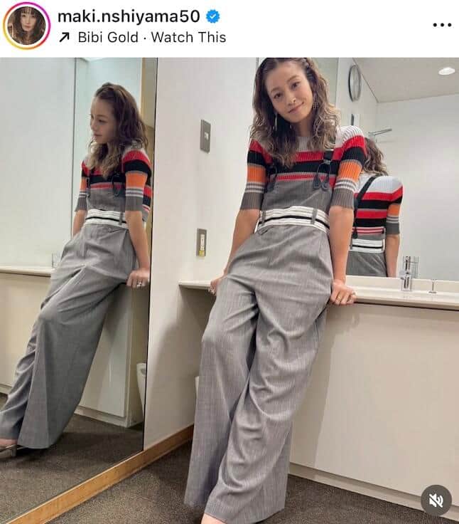 西山茉希さんのインスタグラム（＠maki.nshiyama50）より