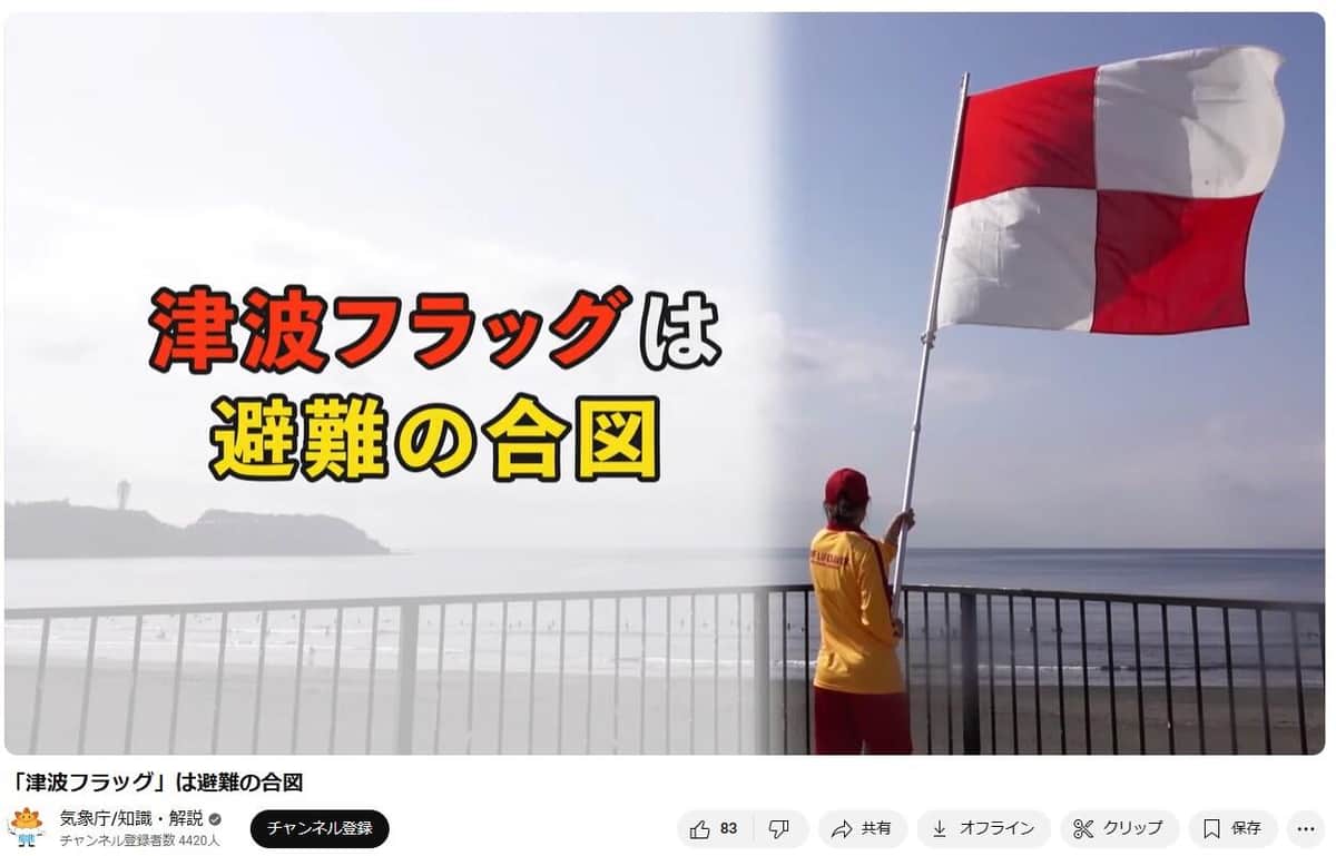海水浴場で「赤と白の格子柄の旗」、SNSで「知らなかった」続々　20年6月導入「津波フラッグ」、どんなもの？