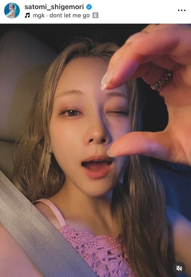 重盛さと美さんのインスタグラム（＠satomi_shigemori）より