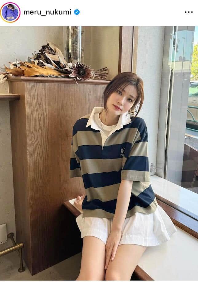 生見愛瑠さんのインスタグラム（＠meru_nukumi）より