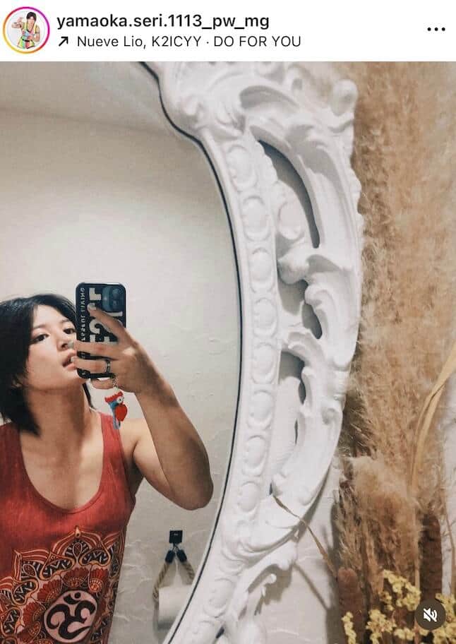 山岡聖怜さんのインスタグラム（＠yamaoka.seri.1113_pw_mg）より