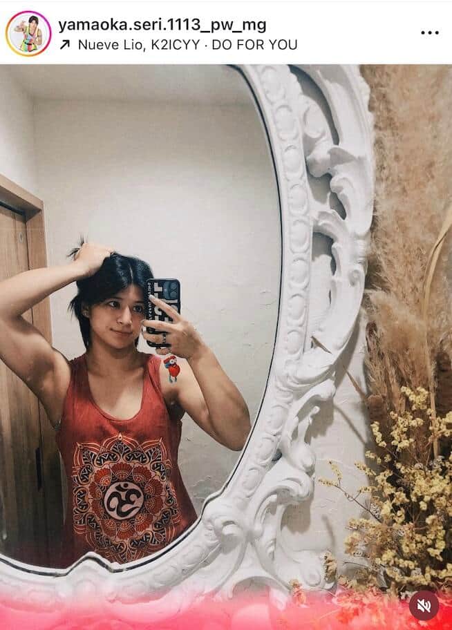 山岡聖怜さんのインスタグラム（＠yamaoka.seri.1113_pw_mg）より