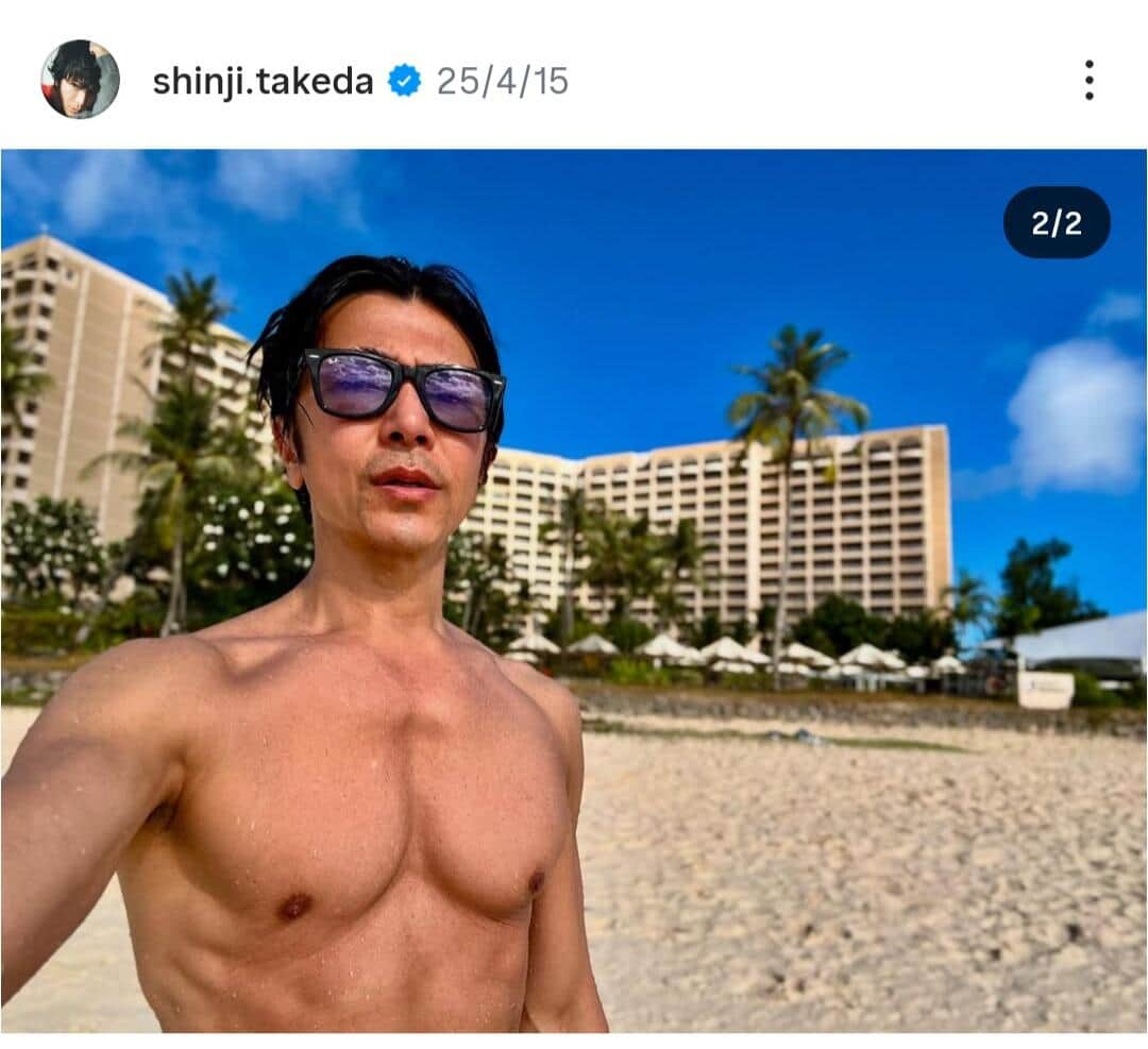 武田真治さんのインスタグラム（＠shinji.takeda）より