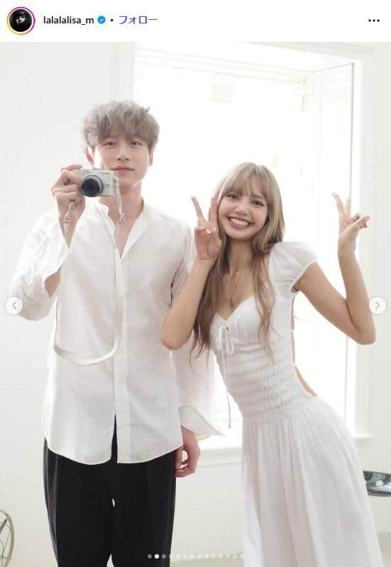 リサさんと坂口健太郎さん。リサさんのインスタグラム（＠lalalalisa_m）より