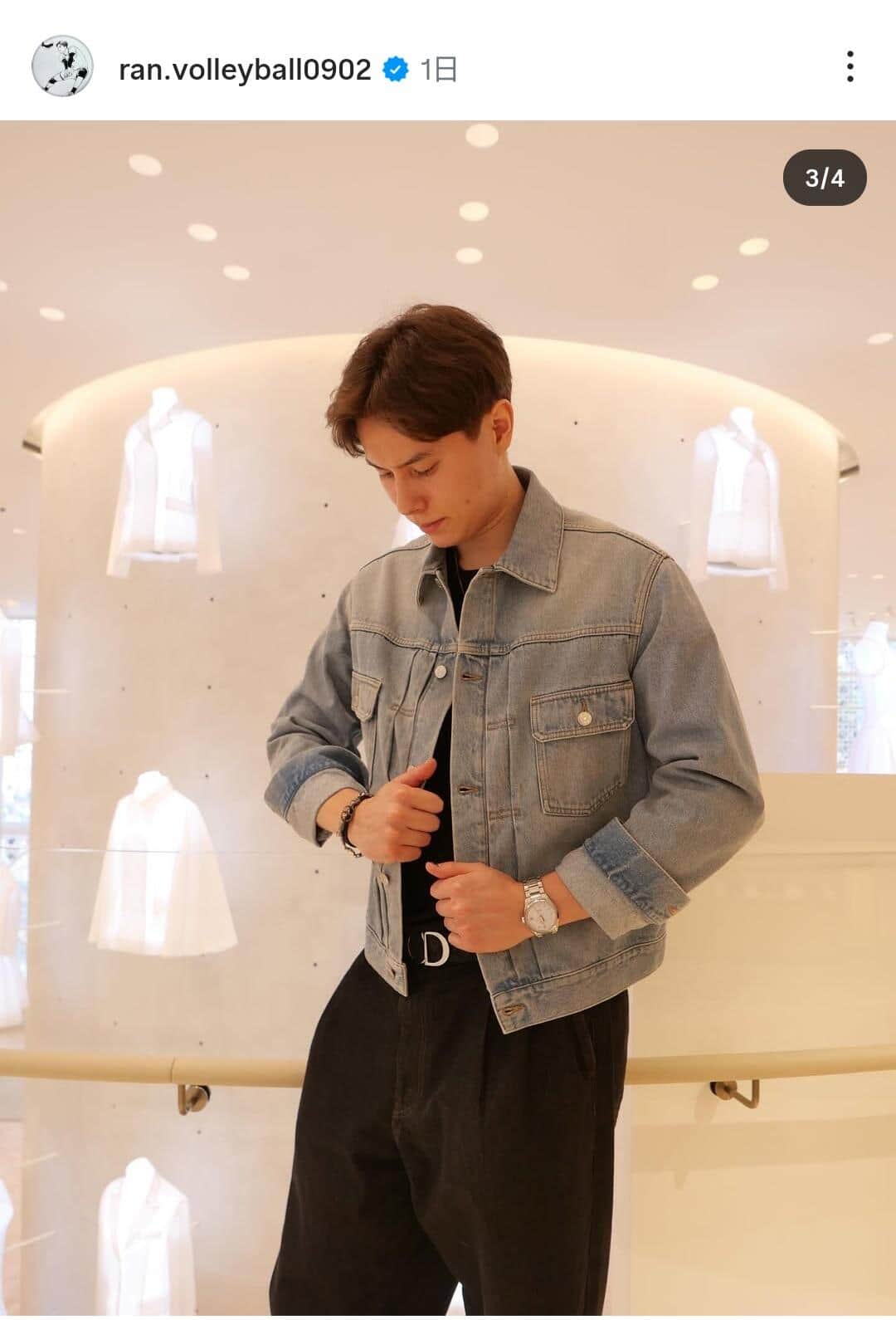 高橋藍選手のインスタグラム（＠ran.volleyball0902）より