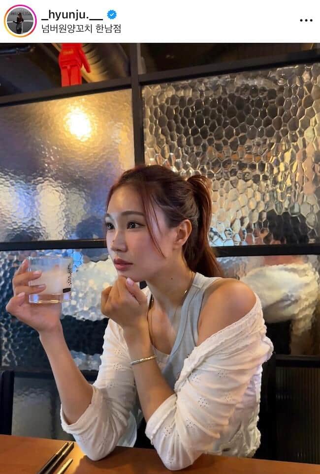 ユ・ヒョンジュさんのインスタグラム（＠_hyunju.__）より