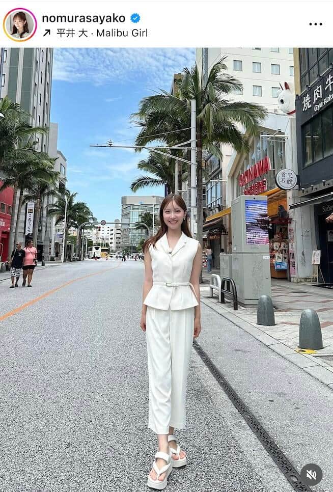 野村彩也子さんのインスタグラム（＠nomurasayako）より