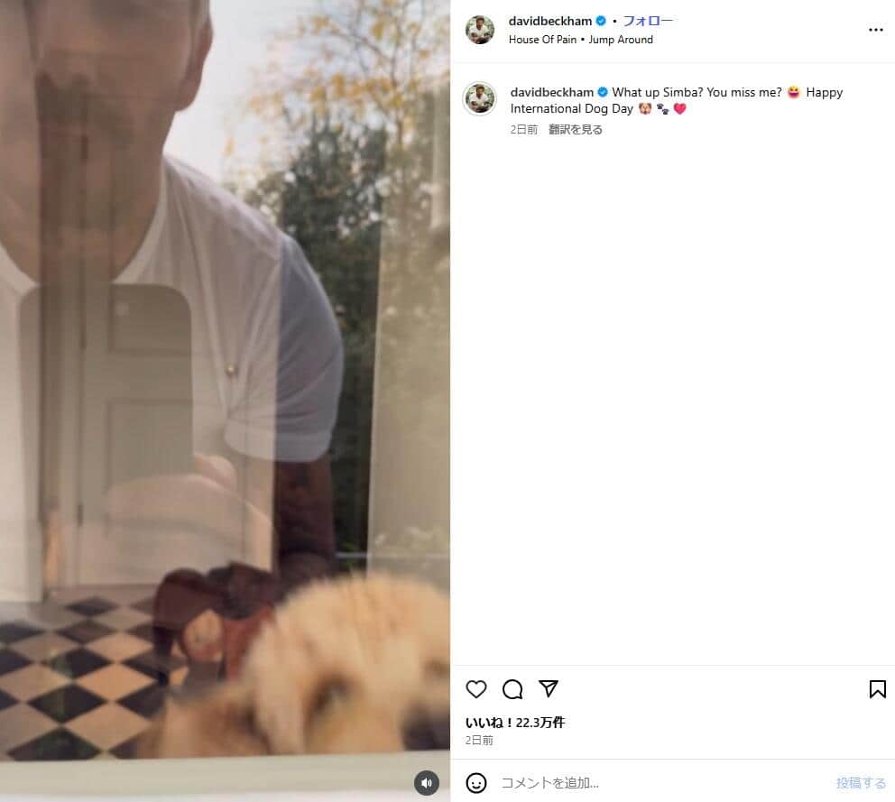 デビッド・ベッカムさんのインスタグラム（＠davidbeckham）より