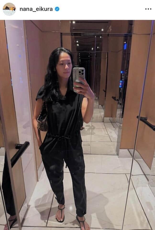 榮倉奈々37歳、色気ダダ漏れキャミソール姿で夏満喫　「かわいいです」「ほんと綺麗」大絶賛の嵐