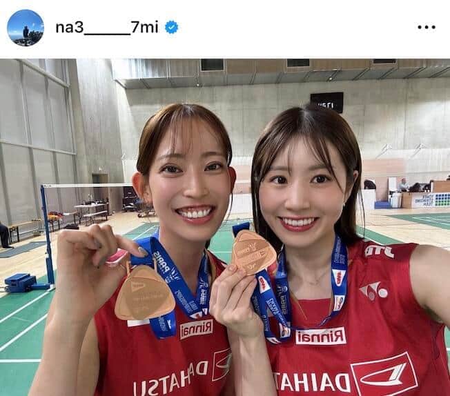 松山奈未選手のインスタグラム（＠na3_____7mi）より
