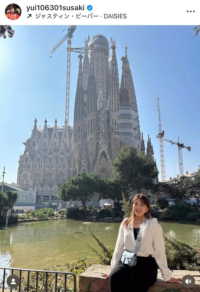 女子レスリング須崎優衣、私服プラベショットが超キュート...スペイン旅行満喫「シンプルに可愛い！！」