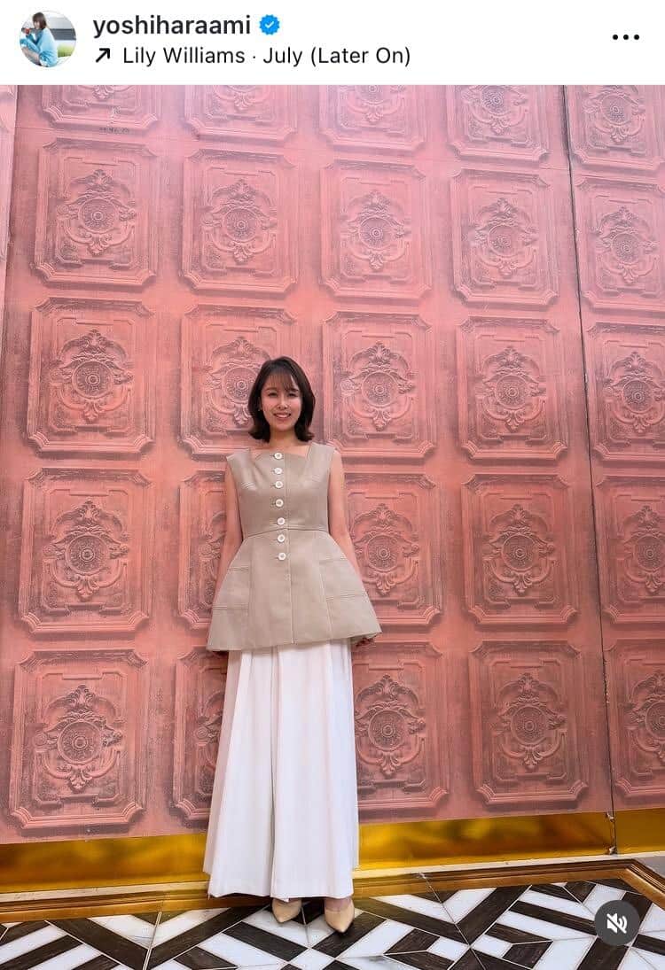 良原安美さんのインスタグラム（＠yoshiharaami）より