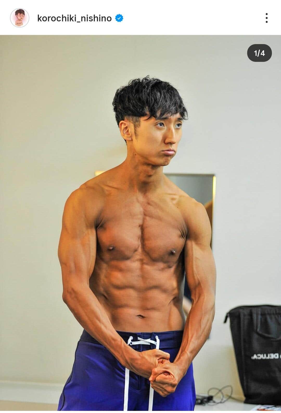 コロチキ西野創人、ムキムキに仕上がった肩にどよめき「まじででかくなったな」　12キロダンベルで筋トレ中