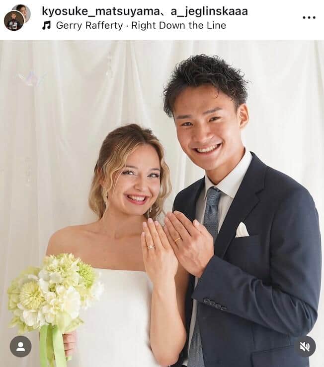 松山恭助選手のインスタグラム（＠kyosuke_matsuyama）より