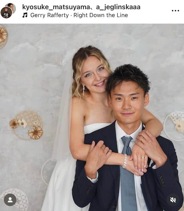 松山恭助選手のインスタグラム（＠kyosuke_matsuyama）より