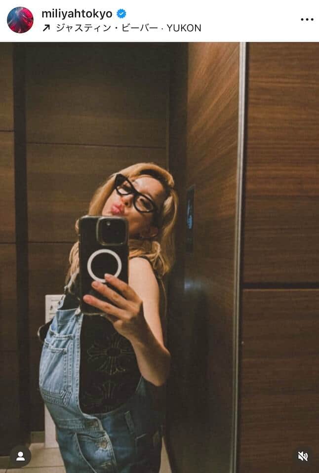 加藤ミリヤさんのインスタグラム（＠miliyahtokyo）より