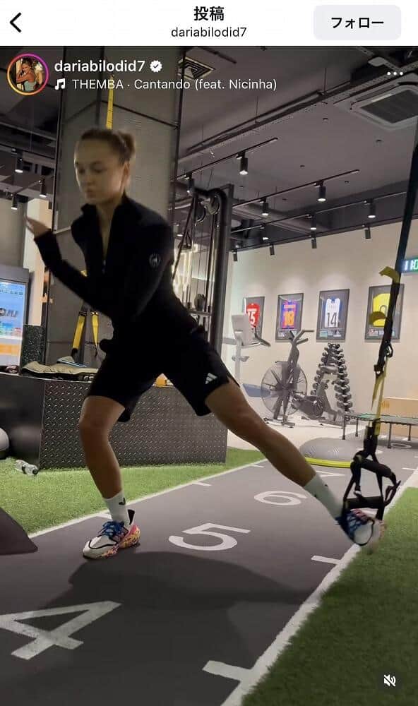 ダリア・ビロディド選手のインスタグラム（＠dariabilodid7）より