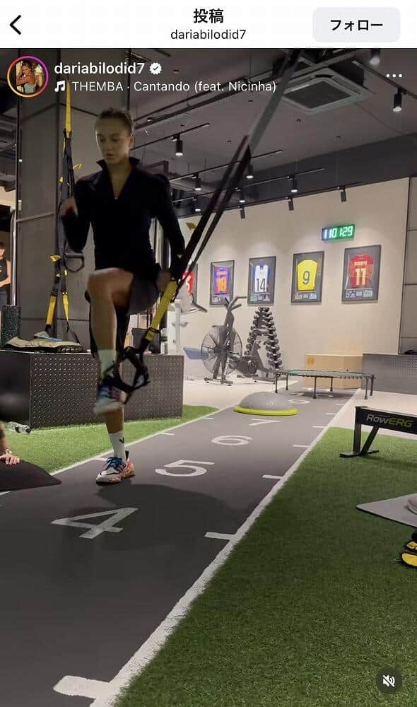 ダリア・ビロディド選手のインスタグラム（＠dariabilodid7）より