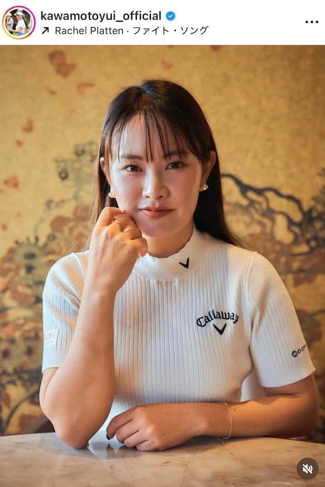 女子ゴルフの河本結、ミニスカまぶしいゴルフウェアに釘付け　「ノースリーブは、来週で着納めかなぁ」