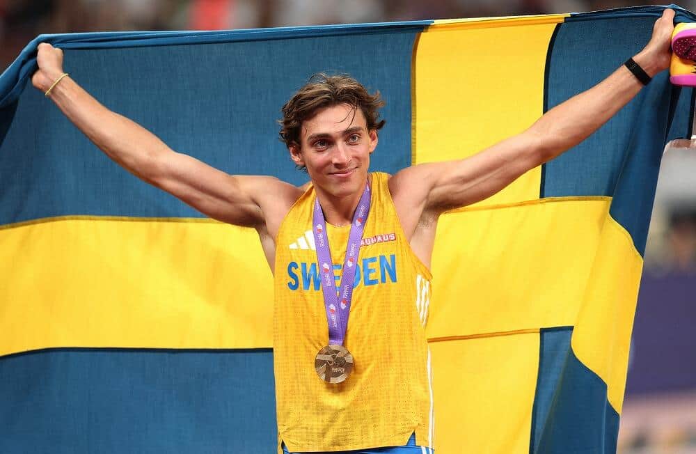 スウェーデンのアルマント・デュプランティス選手（写真：ロイター/アフロ）