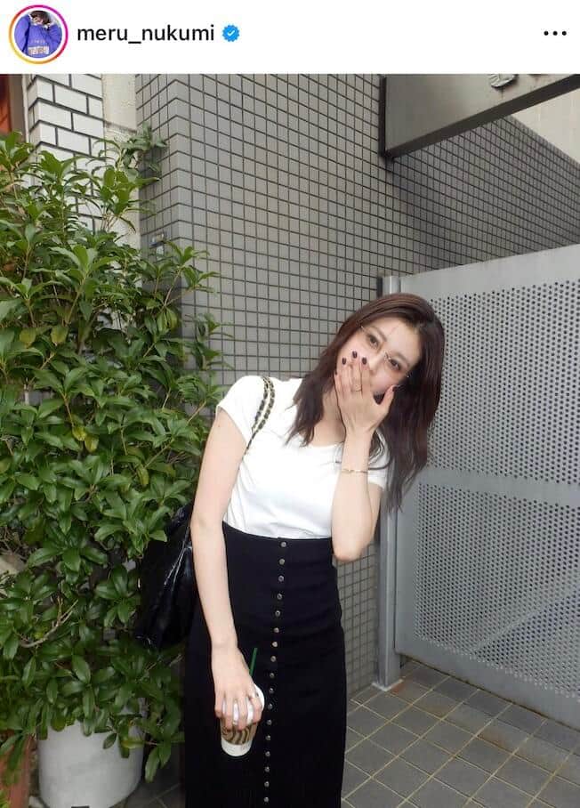 生見愛瑠さんのインスタグラム（＠meru_nukumi）より