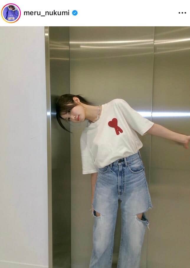 生見愛瑠さんのインスタグラム（＠meru_nukumi）より