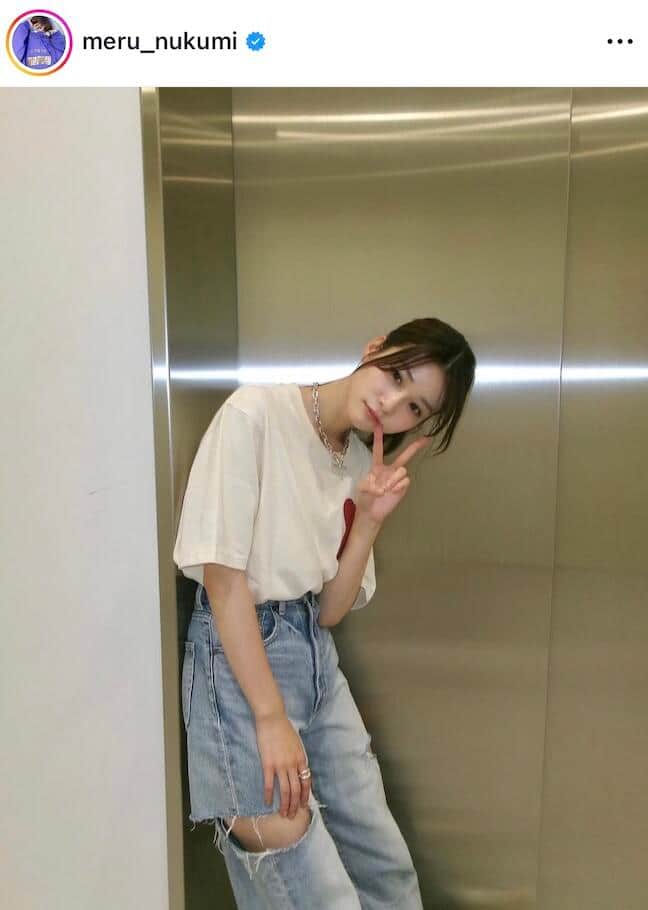 生見愛瑠さんのインスタグラム（＠meru_nukumi）より