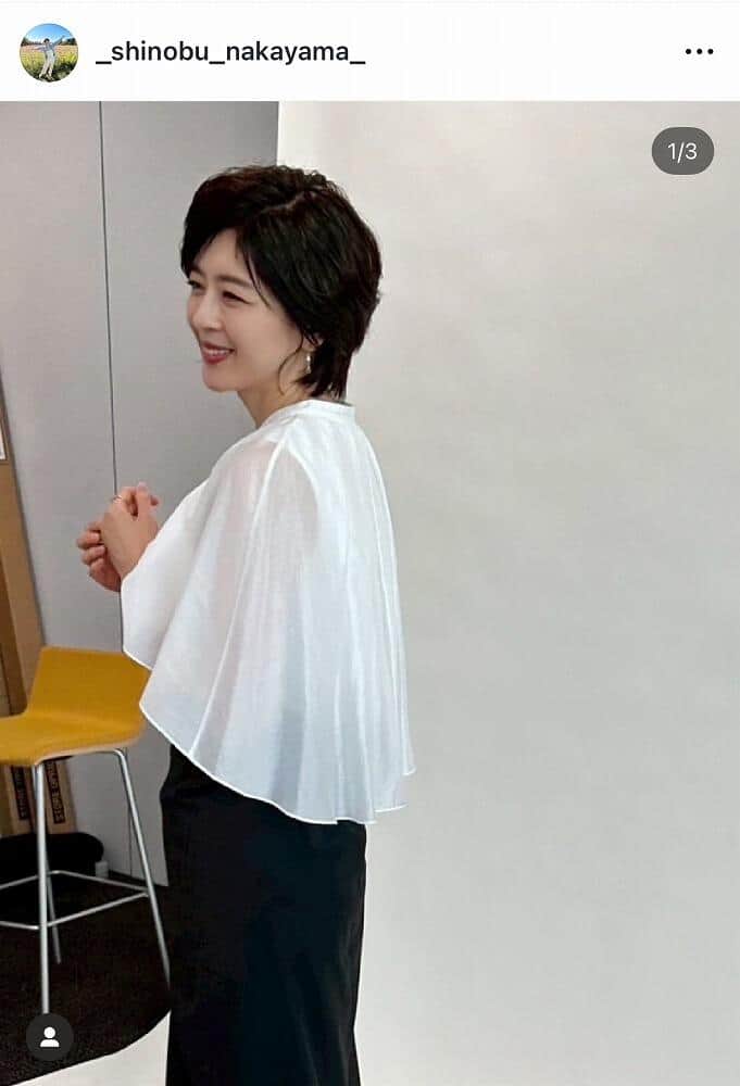 中山忍さんのインスタグラム（＠_shinobu_nakayama_）より
