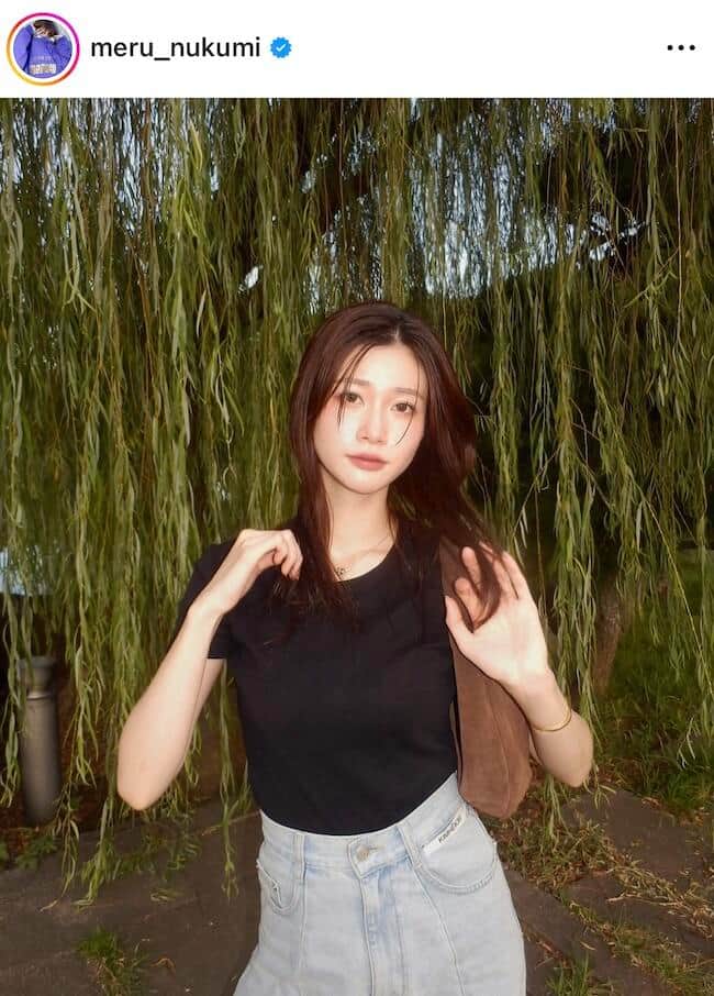 生見愛瑠さんのインスタグラム（＠meru_nukumi）より