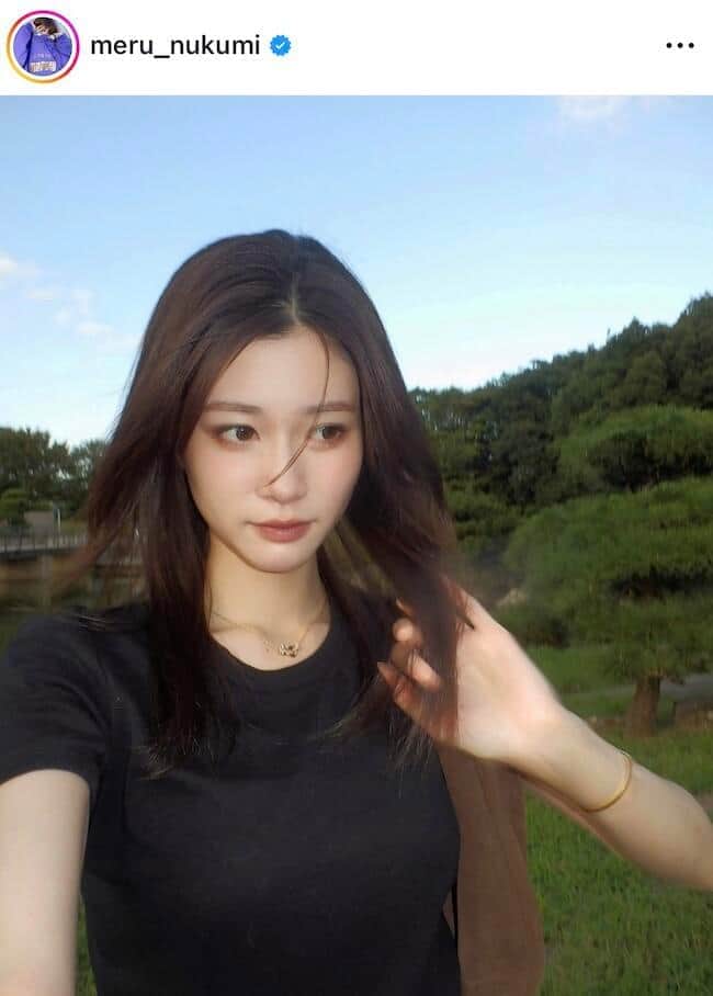 生見愛瑠さんのインスタグラム（＠meru_nukumi）より