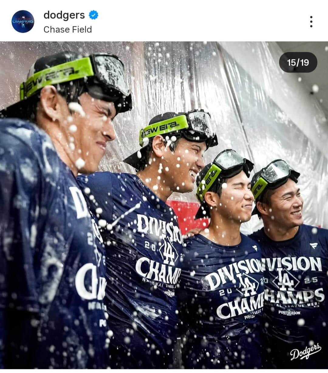 ロサンゼルス・ドジャースのインスタグラム（＠dodgers）より