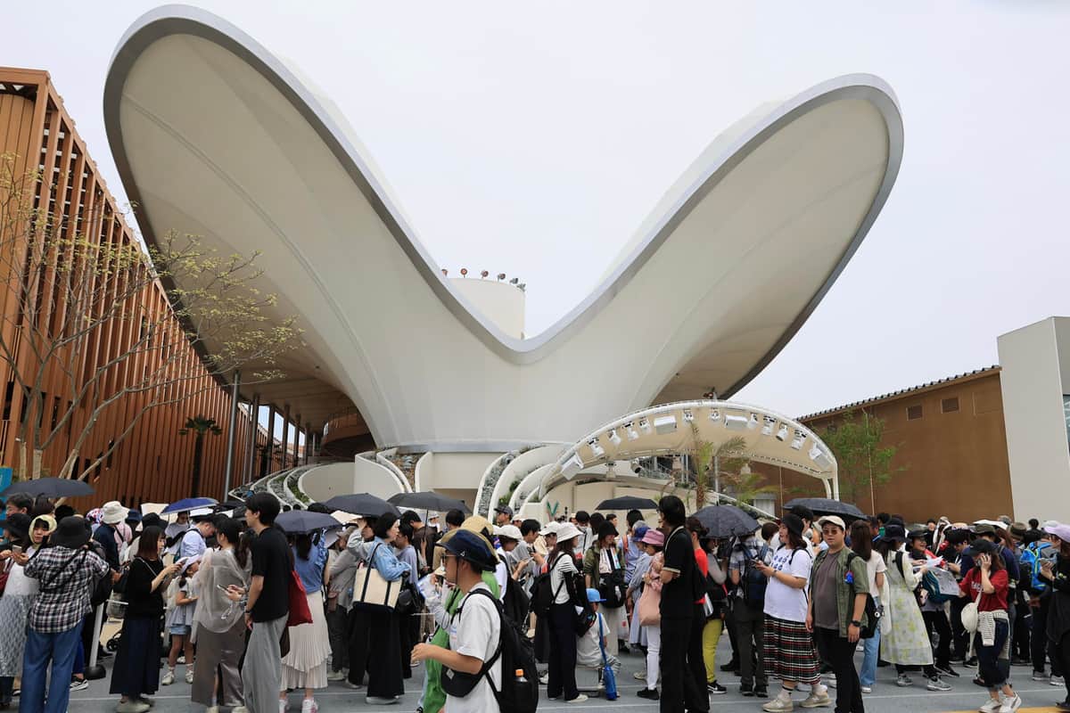 クウェート館の外観（5月18日、大阪市此花区）