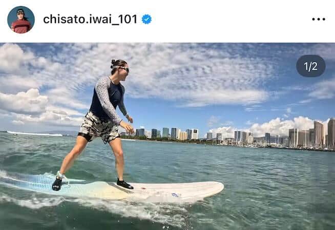 岩井千怜さんのインスタグラム（＠chisato.iwai_101）より