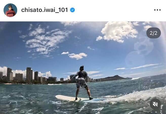 岩井千怜さんのインスタグラム（＠chisato.iwai_101）より