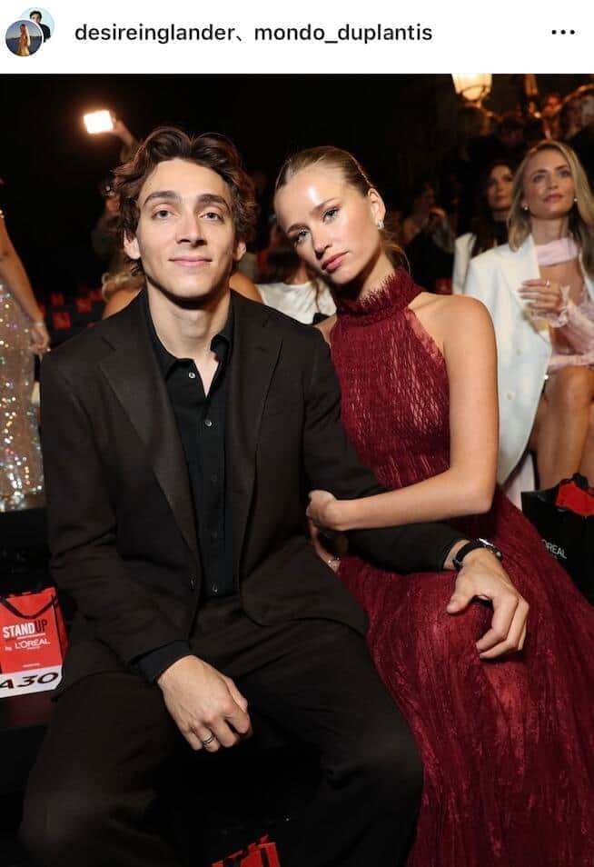 アルマンド・デュプランティス選手のインスタグラム（＠mondo_duplantis）より