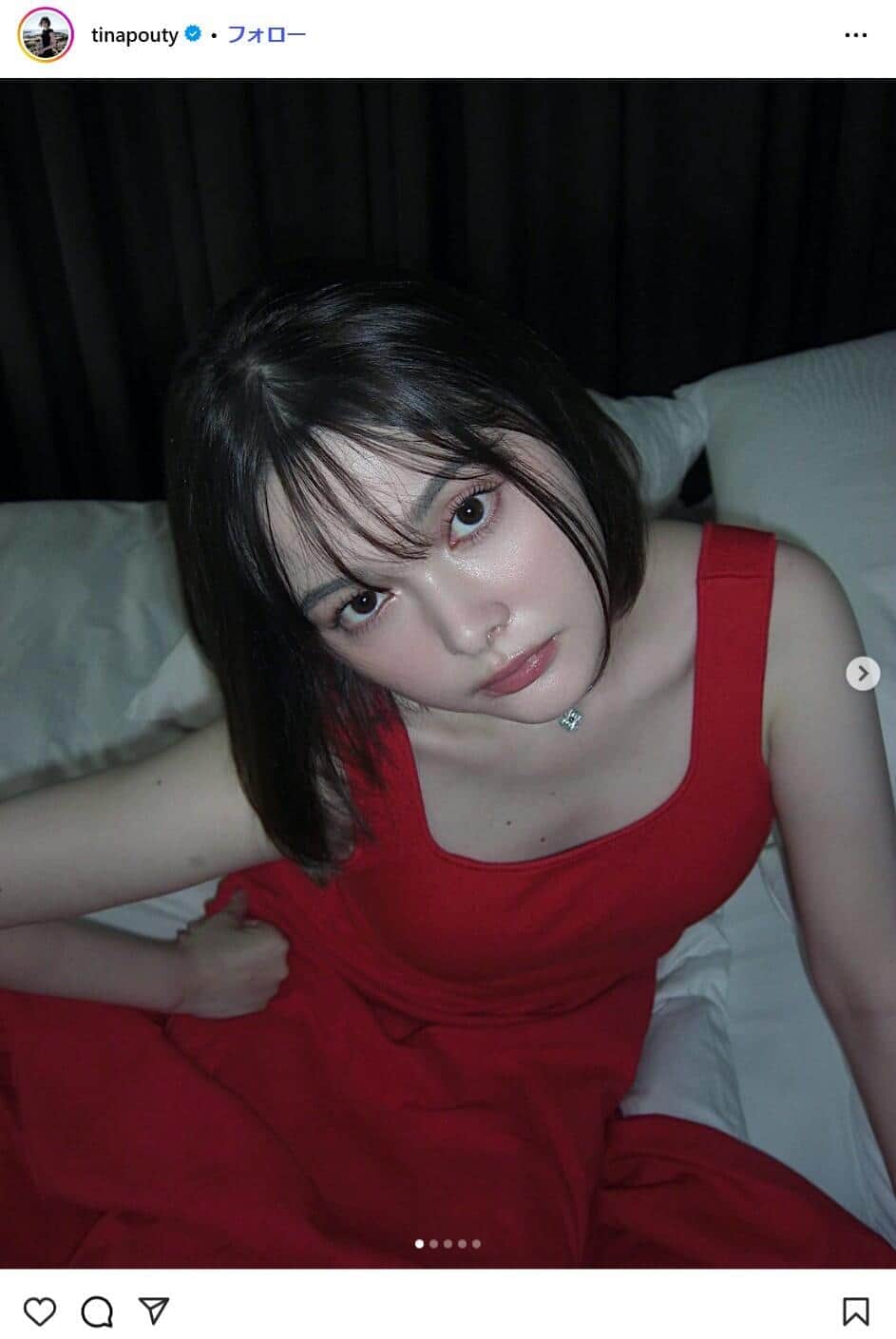 玉城ティナ（27）、黒髪から「激変」ショット→国内外から称賛　「美しくて才能がある」「とても綺麗」