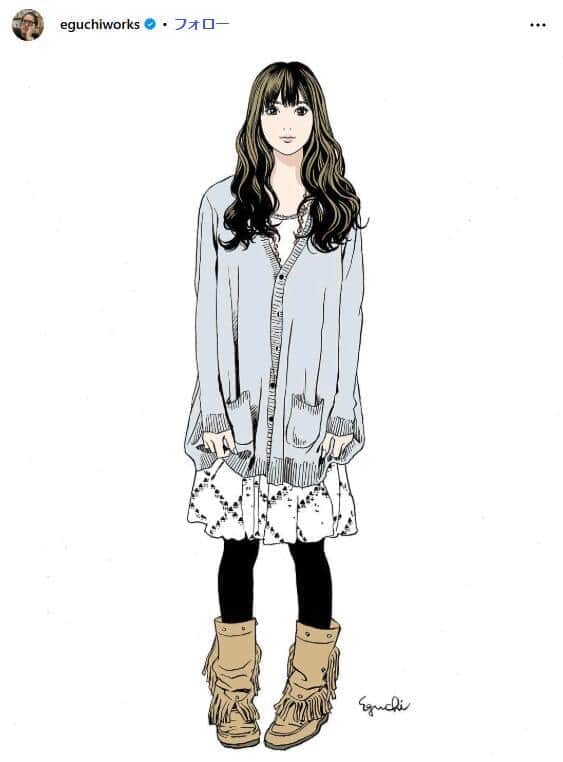 江口寿史氏のインスタグラム（＠eguchiworks）より