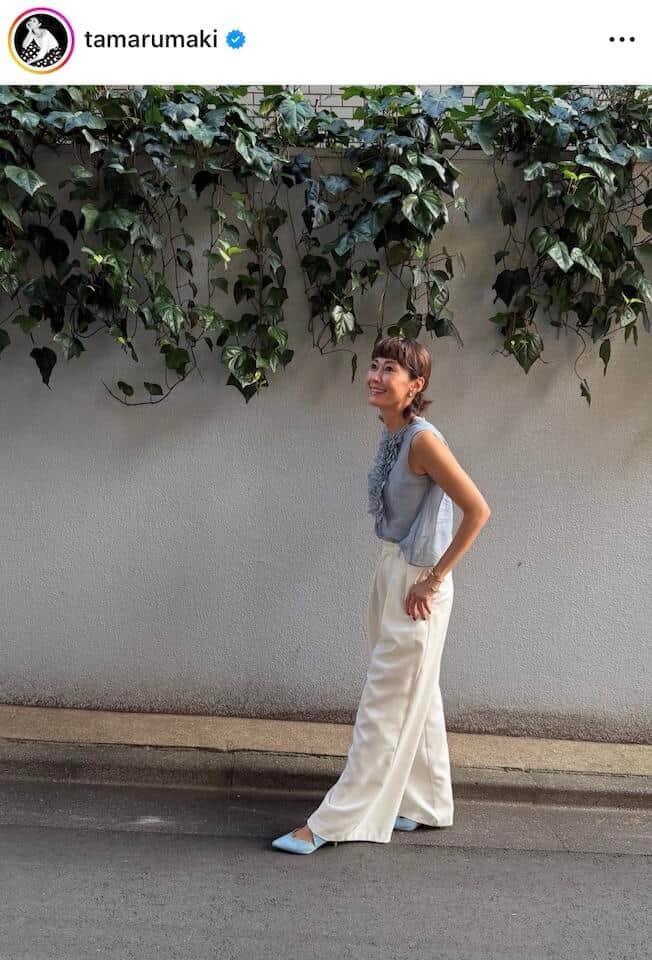 田丸麻紀47歳、異次元の脚の長さ...さりげないジムウェア姿にどよめき　「スタイルが良すぎます」