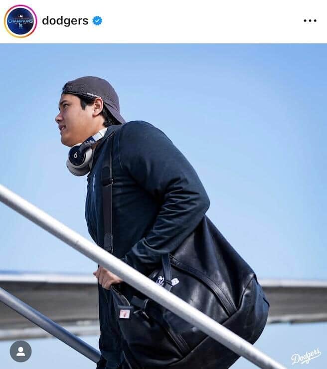 ドジャースの公式のインスタグラム（＠dodgers）より