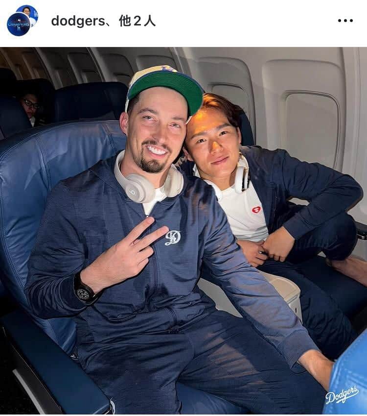 ドジャースの公式インスタグラム（＠dodgers）より
