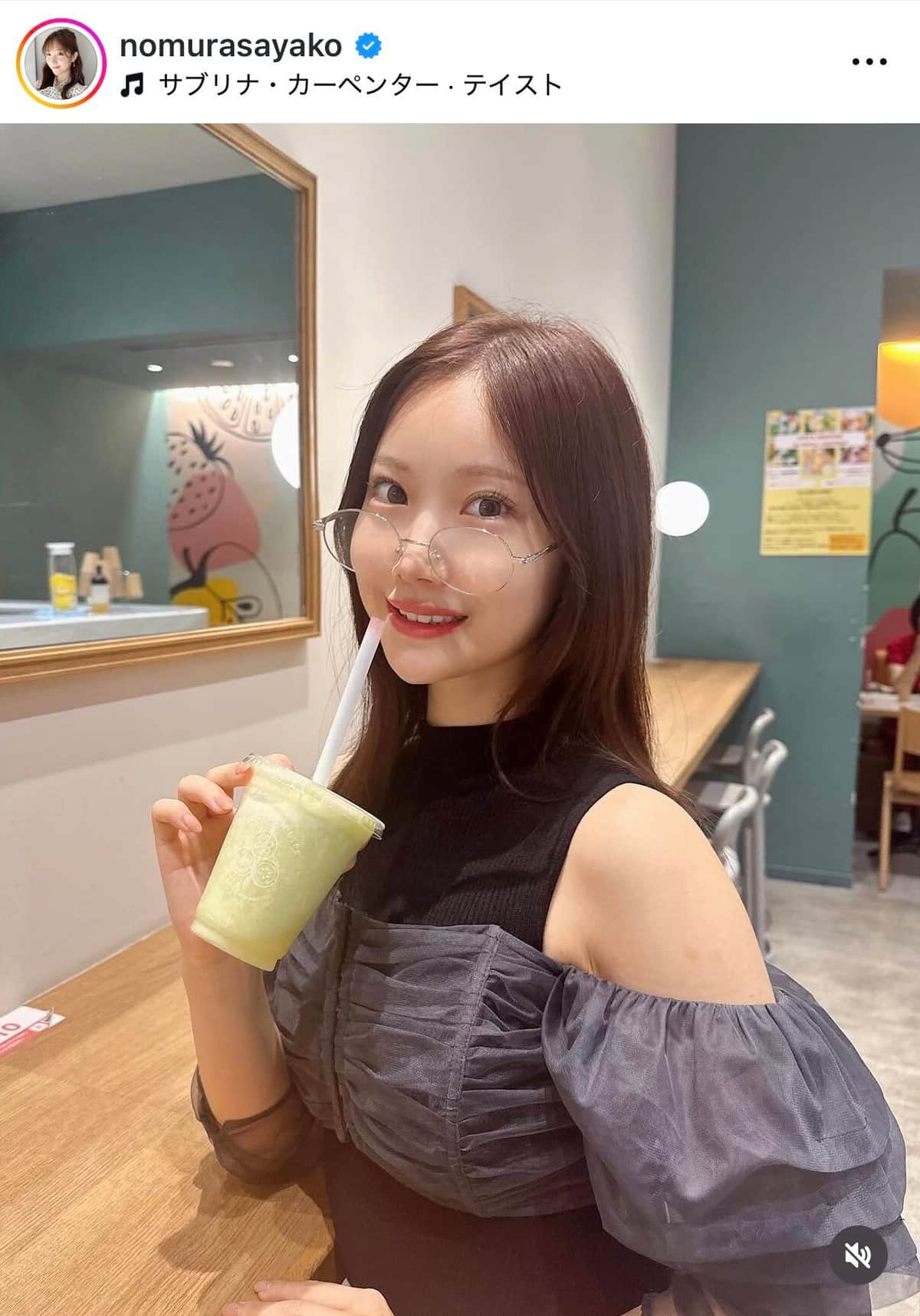 野村彩也子さんのインスタグラム（＠nomurasayako）より

