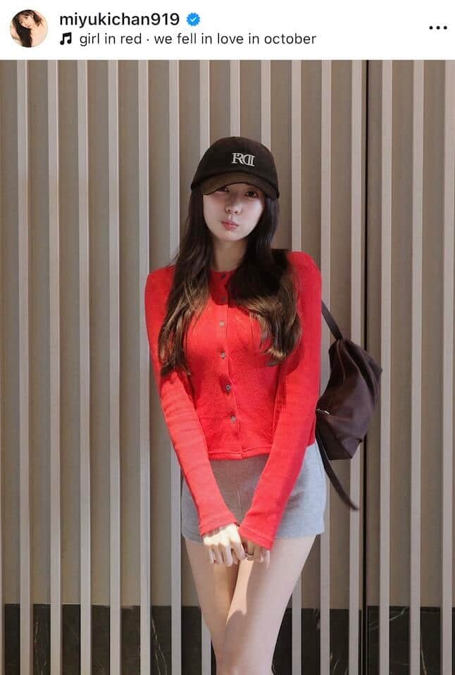 渡辺美優紀さんのインスタグラム（＠miyukichan919）より