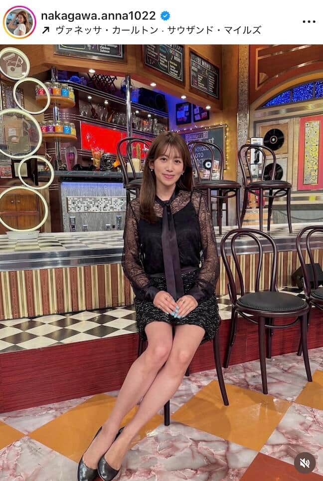 元NHKアナ中川安奈、エレガントなベージュのワンピースから漂う色気にドキっ　「めちゃくちゃ綺麗」