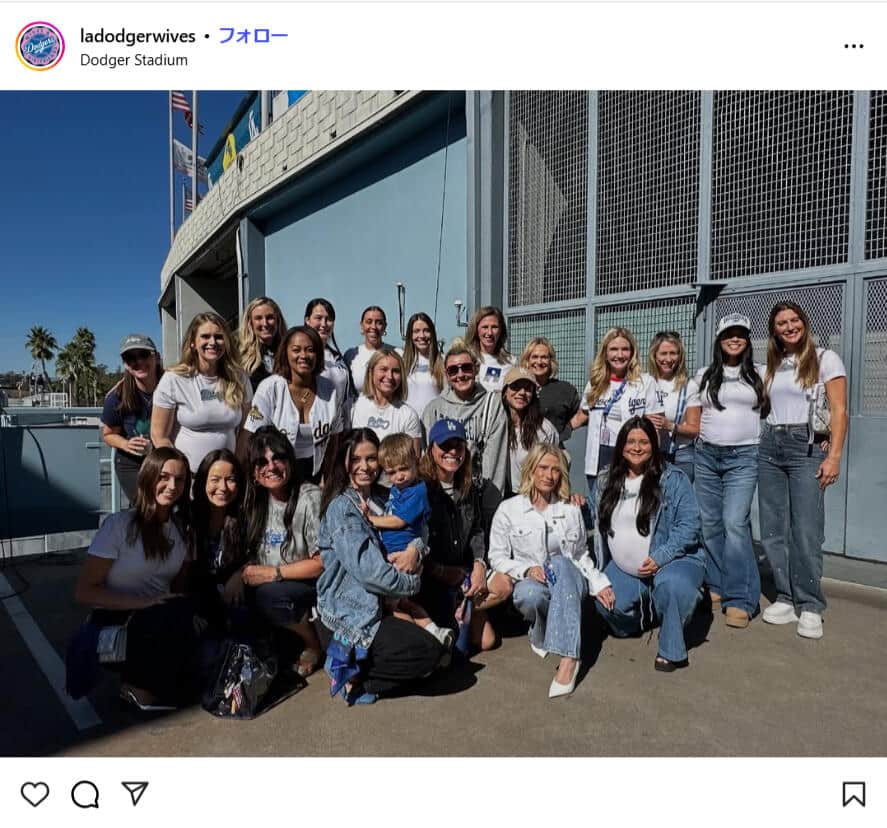 ドジャース婦人会のインスタグラム（＠ladodgerwives）より
