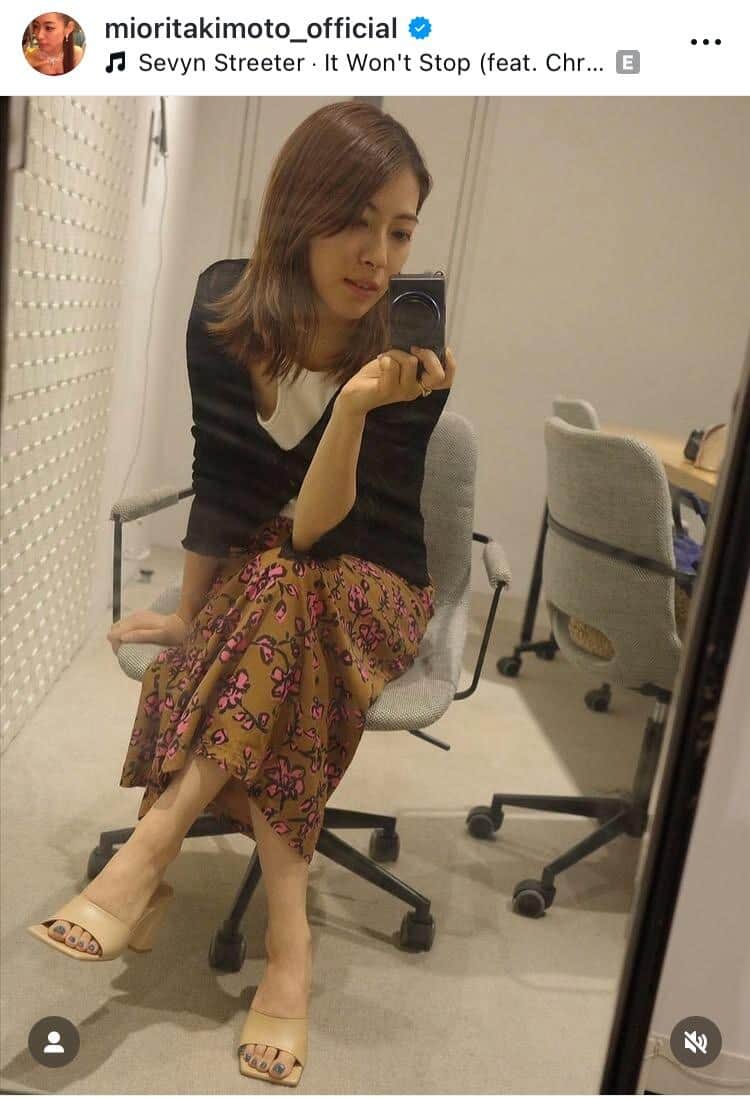瀧本美織さんのインスタグラム（＠mioritakimoto_official）より