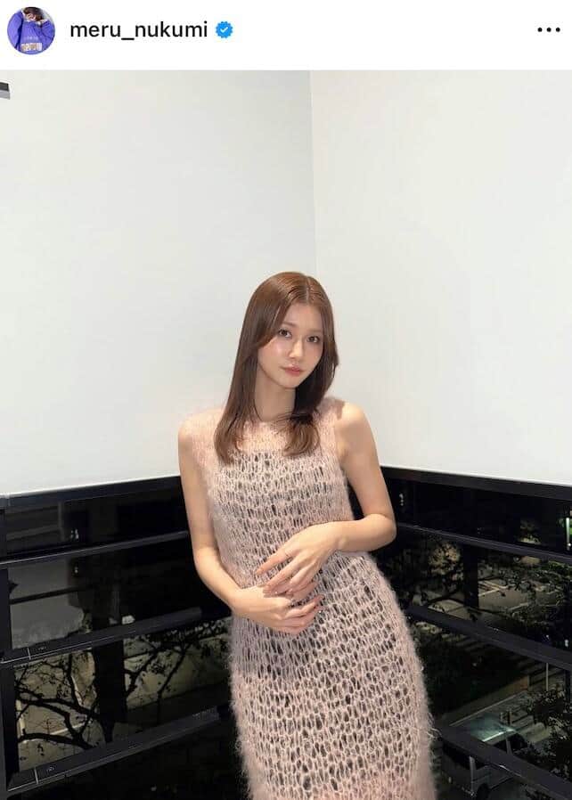 生見愛瑠さんのインスタグラム（＠meru_nukumi）より
