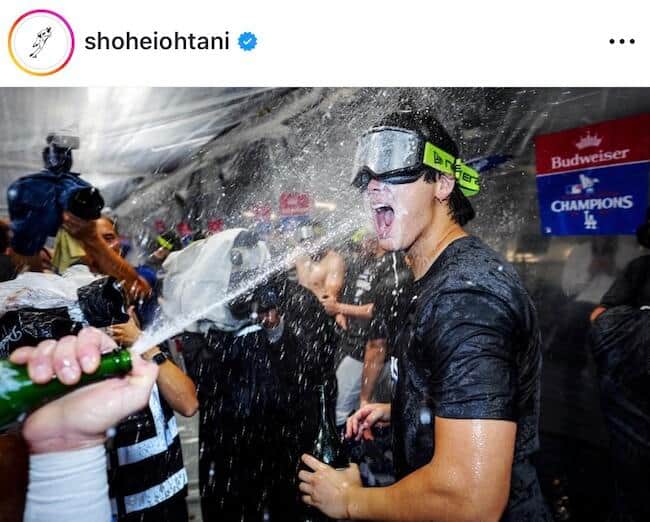 大谷翔平選手のインスタグラム（＠shoheiohtani）より