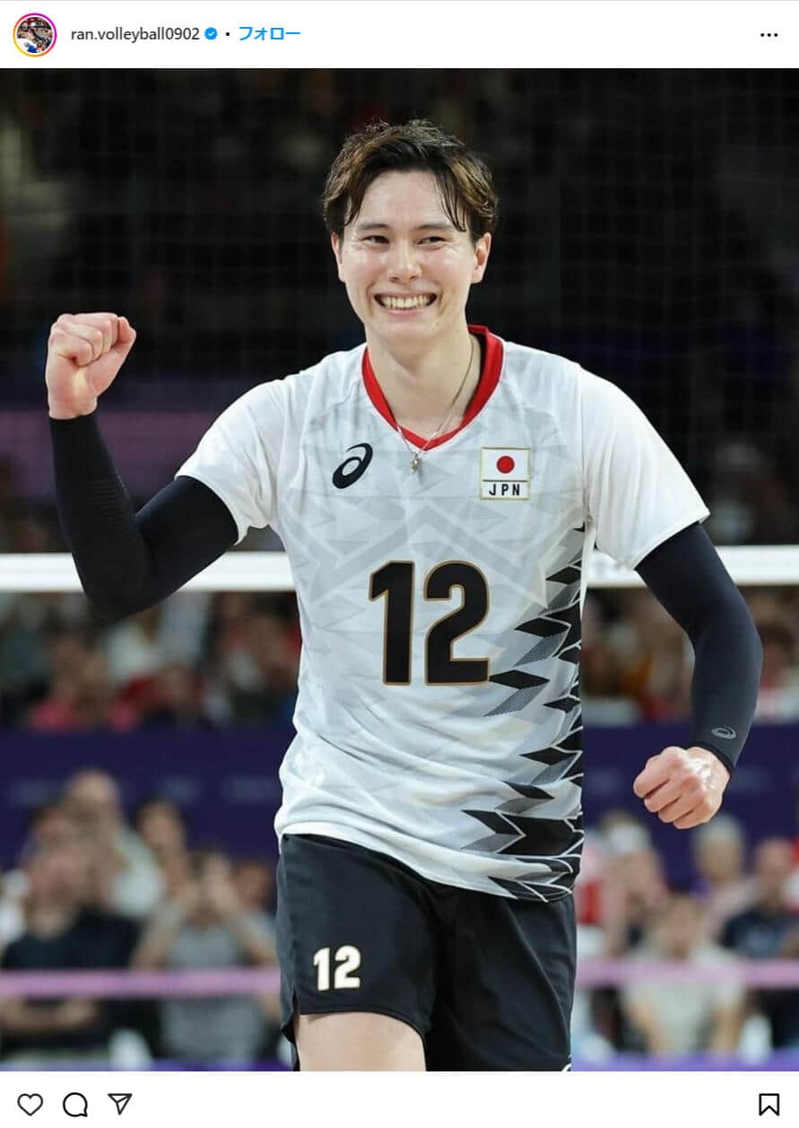 髙橋藍選手のインスタグラムより（ran.volleyball0902）