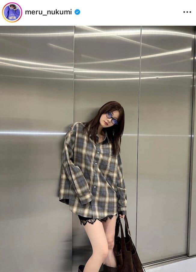 生見愛瑠さんのインスタグラム（＠meru_nukumi）より